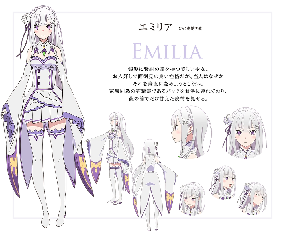 Emilia "Satella, Lia" (from ReZero kara Hajimeru Isekai Seikatsu