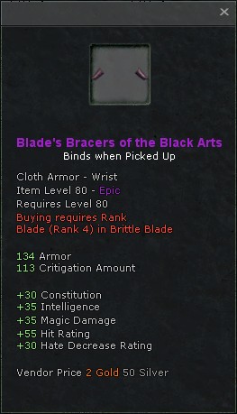Blades bracers of the black arts