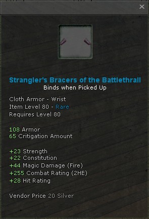 Stranglers bracers of the battlethrall