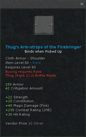 Thugs arm straps of the firebringer
