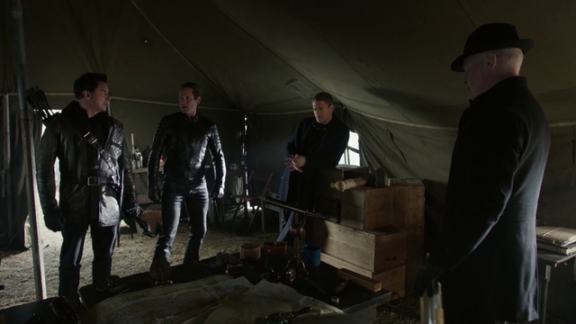 File:The Legion being informed by Eobard Thawne about the Legends from the future.png