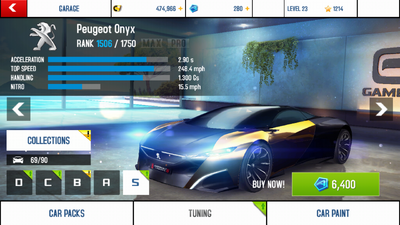 Peugeot Onyx base stats