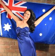 Megan gale-australian flag