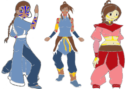 Katara, Korra, Ty Lee Tora-ge
