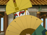Aang in Kyoshi's attire