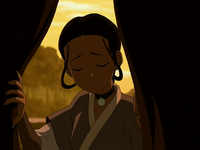 Katara enters tent