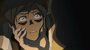 Korra facing Amon