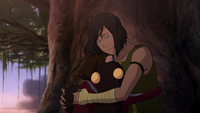 Korra hugs Tenzin's children