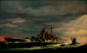 Bismarck and U-865 Off New Jersey