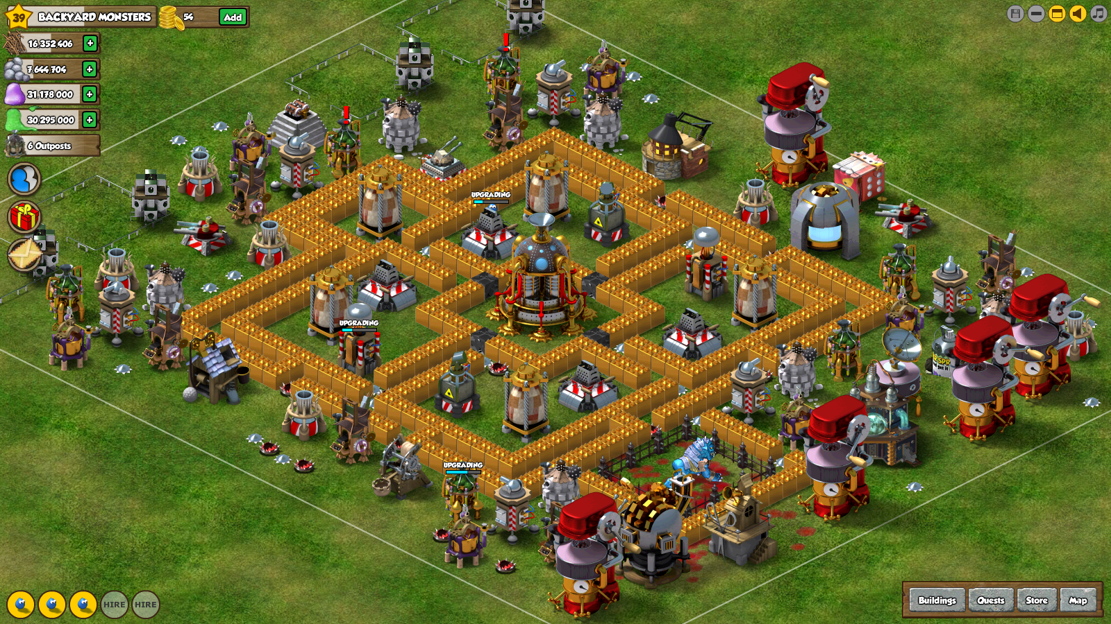 backyard monsters town hall