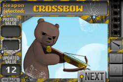 Weapon selected- crossbow