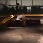 Star Hawk drives Psycho Splatter into the wall