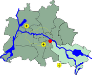 Lage Treptow in Berlin