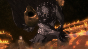 Skull Knight destroys the alter