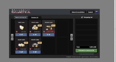 BSGO Cubit Payment Screen No 2