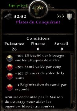 Plates du Conquérant stats
