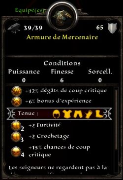 Armure mercenaire