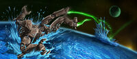 Mata Nui cayendo en Aqua Magna.jpg