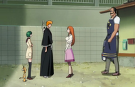 Ichigo returns to Urahara Shop