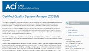 Cqsm cert