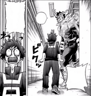 Izuku and Endeavor meet