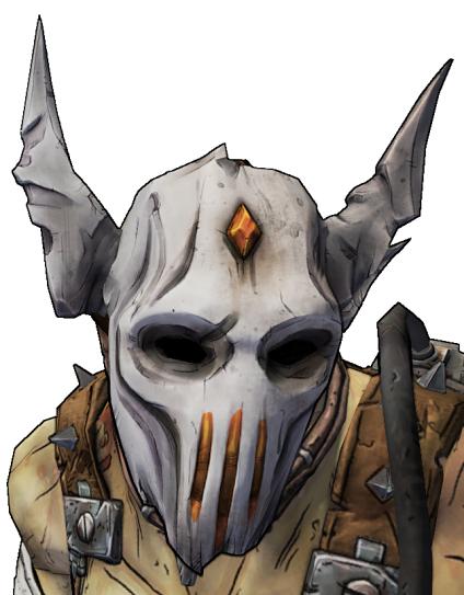 Image - BL2-Krieg-Head-I HEAR YOUR BLOOD.png | Borderlands Wiki