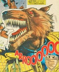 Dredd as a werewolf