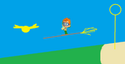 Nonny playing Quidditch