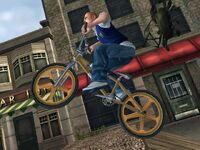 Jimmy on yellow bmx