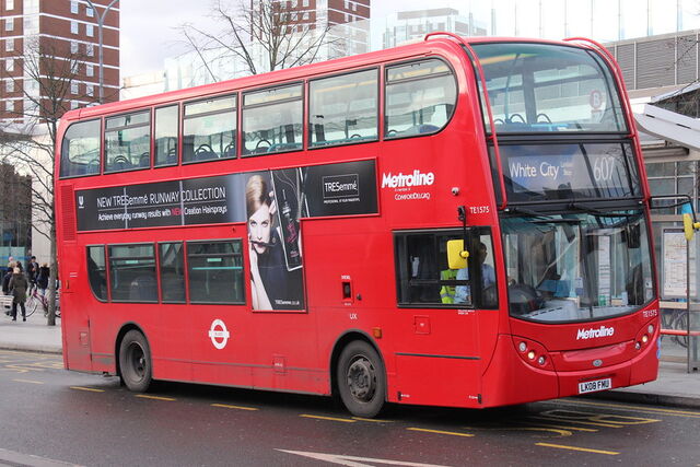 File:Route 607, Metroline, TE1575, LK08FMU at Shepherd's Bush-L.jpg