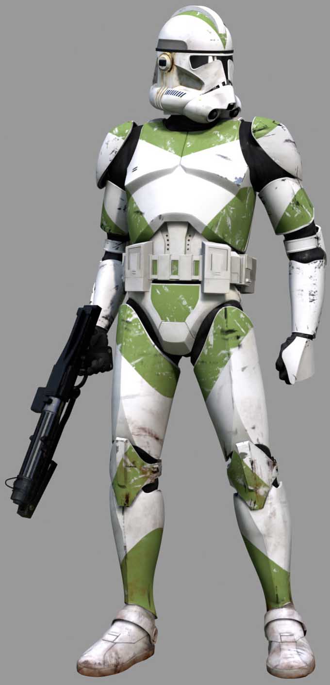 green clone trooper armor