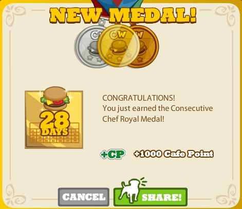 Consecutive Chef Royal Medal