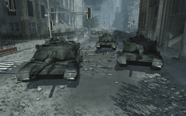 File:Destroyed Abrams tanks MW3.png