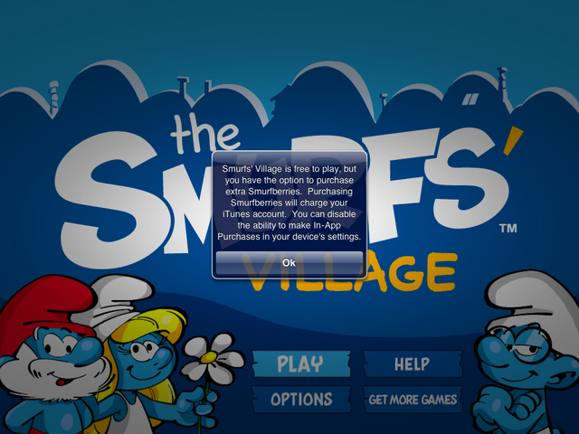 File:Smurf's Village warning screen shot.png