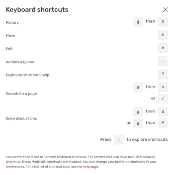 Shortcuts-List