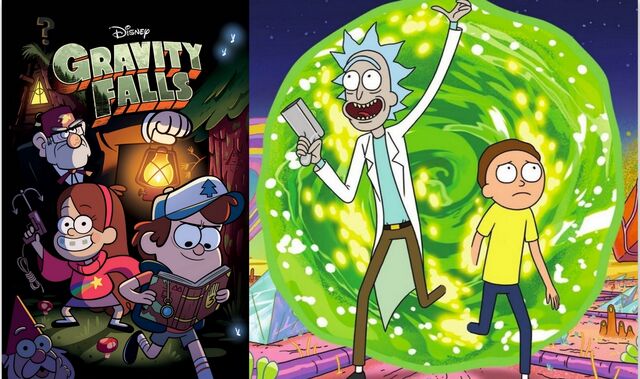 File:Rick-morty-gravity-falls-crossover.jpg