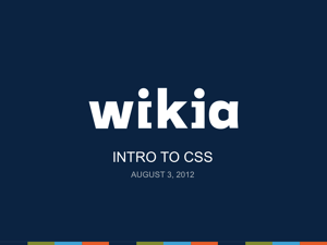 Intro to CSS Slide01