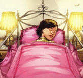 Melinda sleeps.