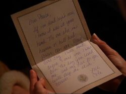 Cole's goodbye letter to Phoebe