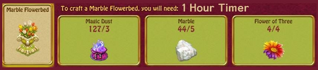 Marble flower bed