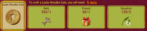 Lucky wooden coin recipe