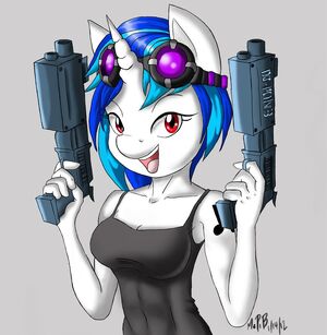 213209 UNOPT safe anthro vinyl-scratch dj-pon-3 guns artist-morrisoncamaro.jpeg