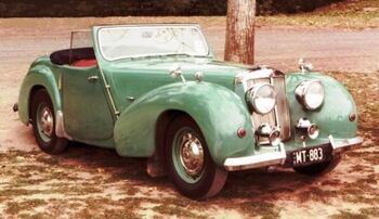 Triumph 2000 Roadster (1949) in 1990 at a Melbourne Park, Australia by Ikos