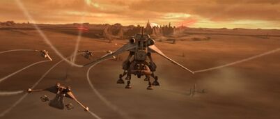 Landing on Geonosis