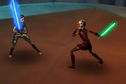 Sparring with ahsoka