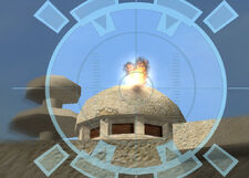 The BH's Jetpack getting hit by the Clone Sniper
