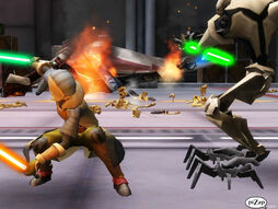 Kol engages Grevious in a duel aboard his Venator Class Cruiser