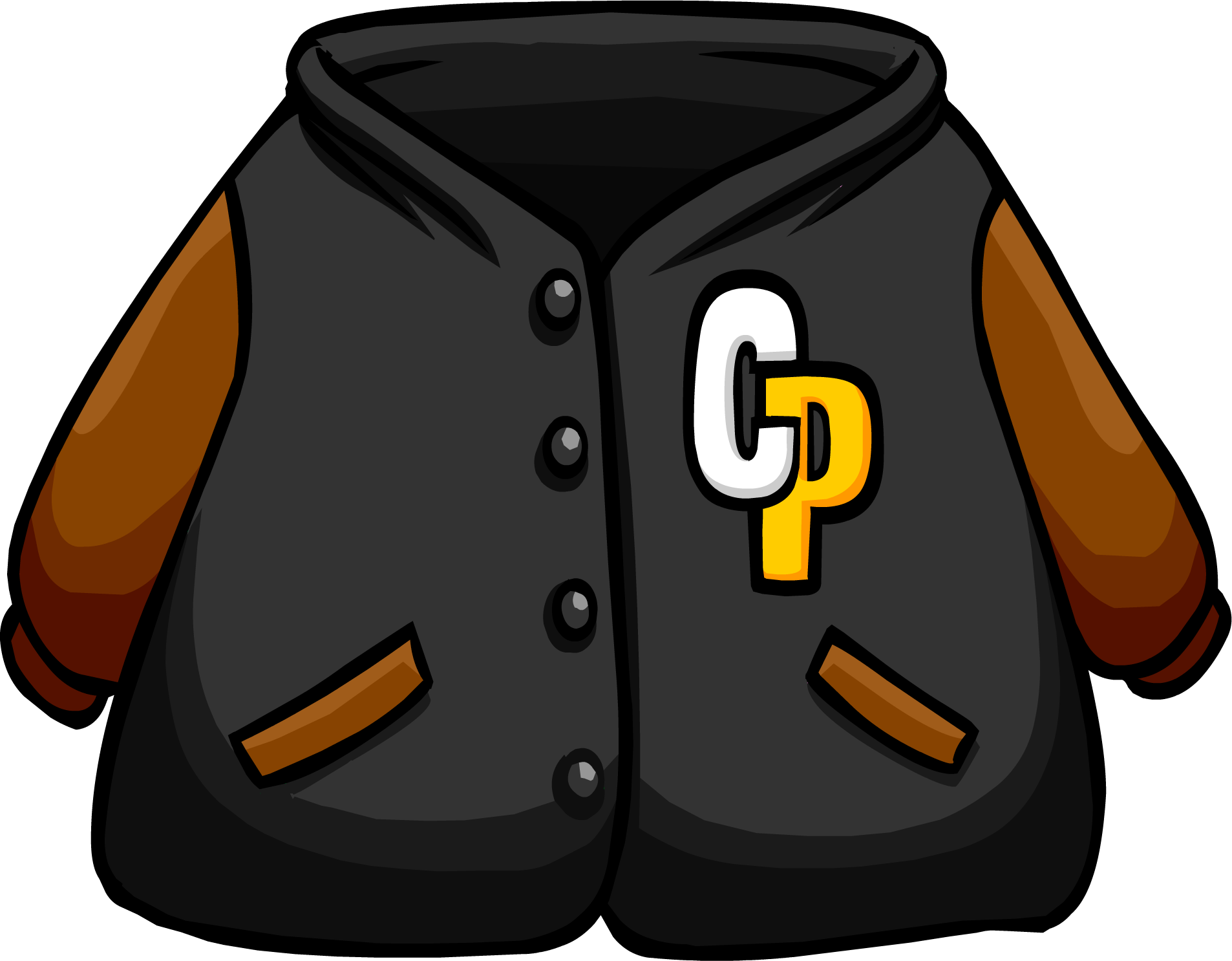 Black Letterman Jacket | Club Penguin Wiki | FANDOM powered by Wikia