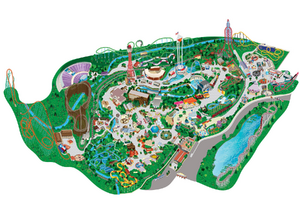 Six Flags Over Texas map