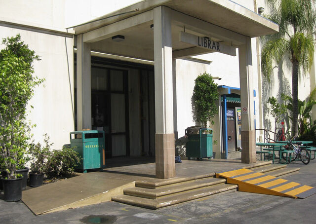 File:Library back entrance.jpg